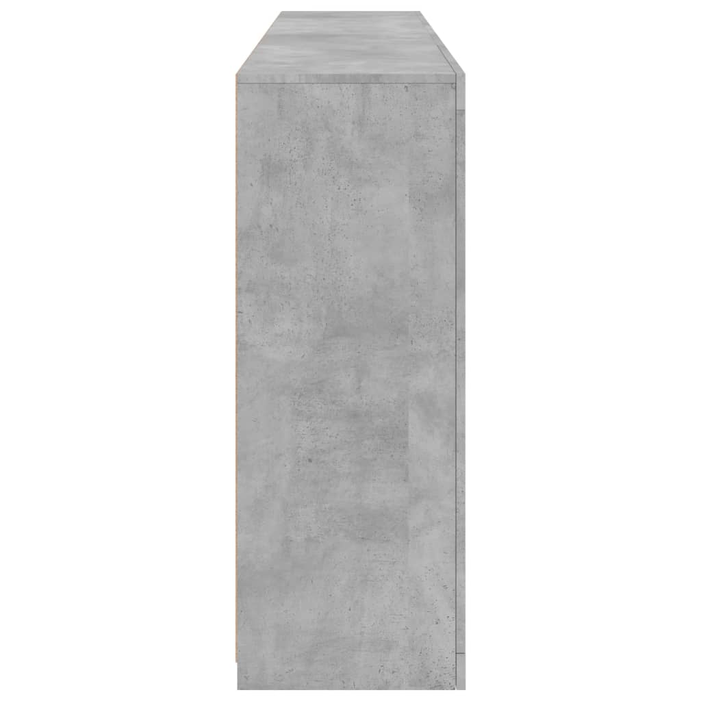 Sideboard with LED Lights Concrete Grey 181.5x37x100 cm