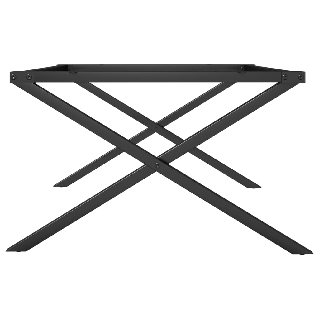Coffee Table Legs X-Frame 80X70X43 Cm Steel