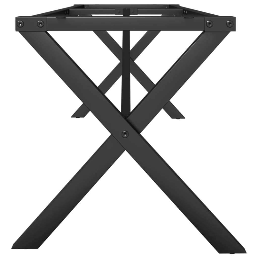 Coffee Table Legs X-Frame 140X30X43 Cm Steel