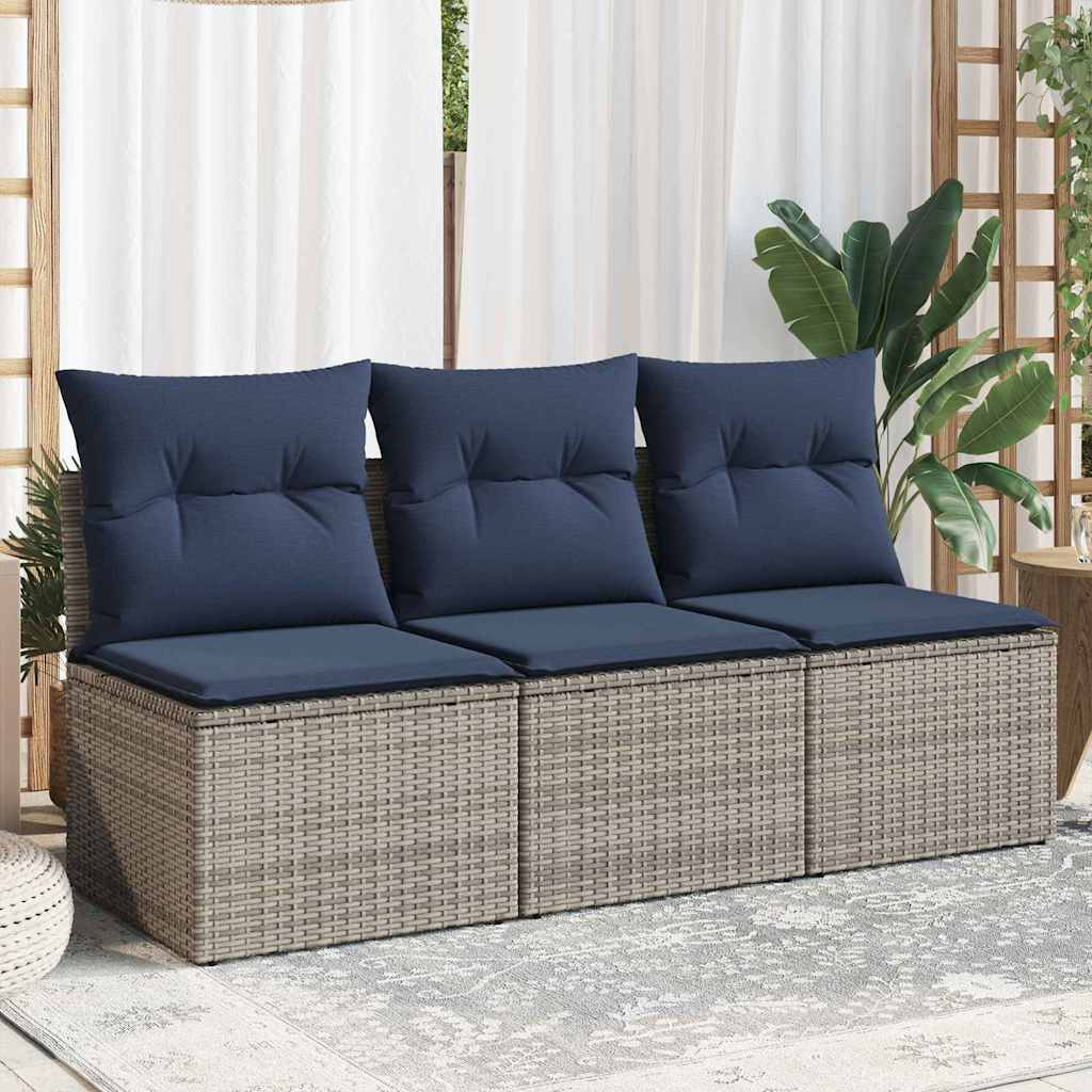 Garden Sofa 7 pcs Grey and beige 165 x 62 x 69 cm Poly rattan