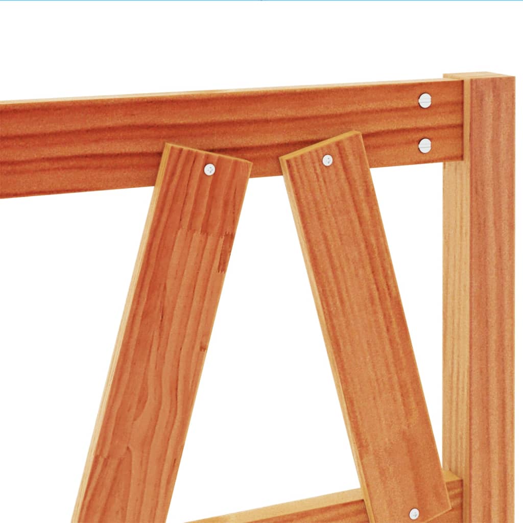 Headboard Wax Brown 160 cm Solid Wood Pine