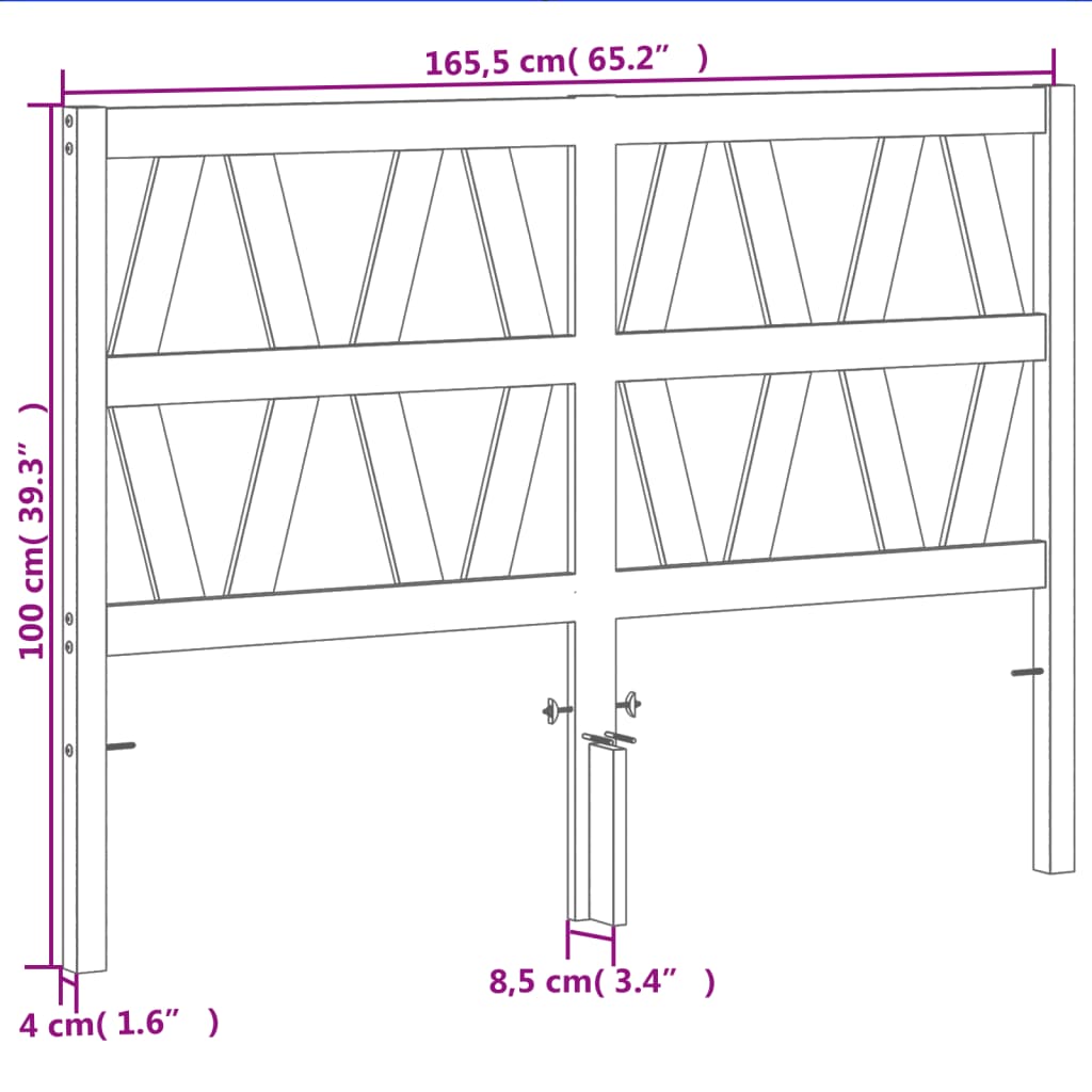 Headboard Wax Brown 160 cm Solid Wood Pine