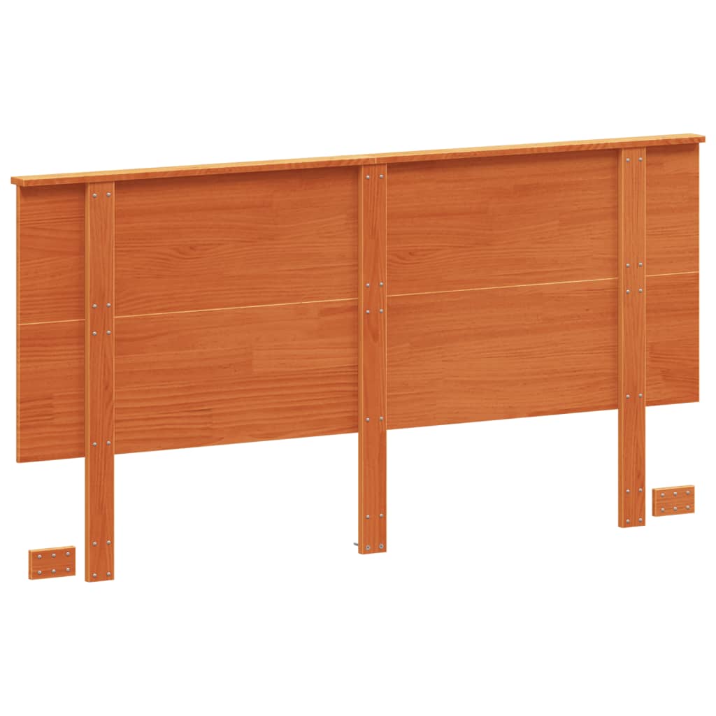 Headboard Wax Brown 160 cm Solid Wood Pine