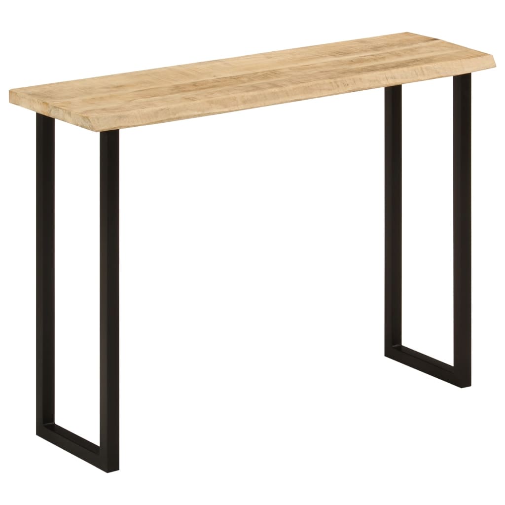 Console Table with Live Edge 105x33x76 cm Solid Wood Mango