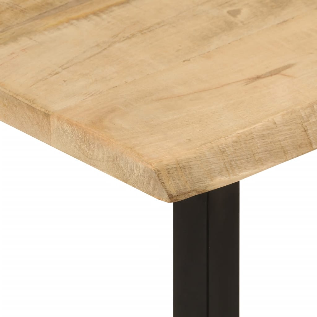 Console Table with Live Edge 105x33x76 cm Solid Wood Mango