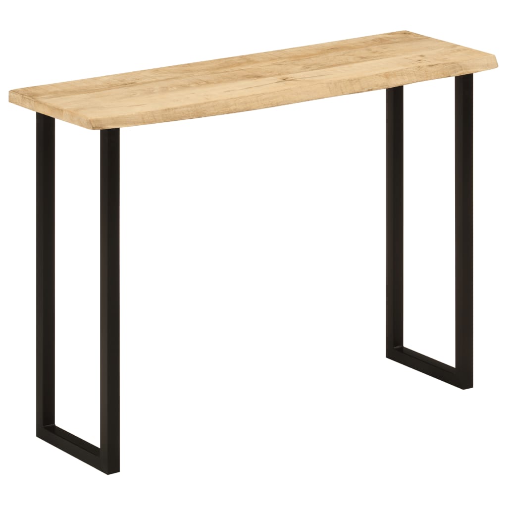 Console Table with Live Edge 105x33x76 cm Solid Wood Mango