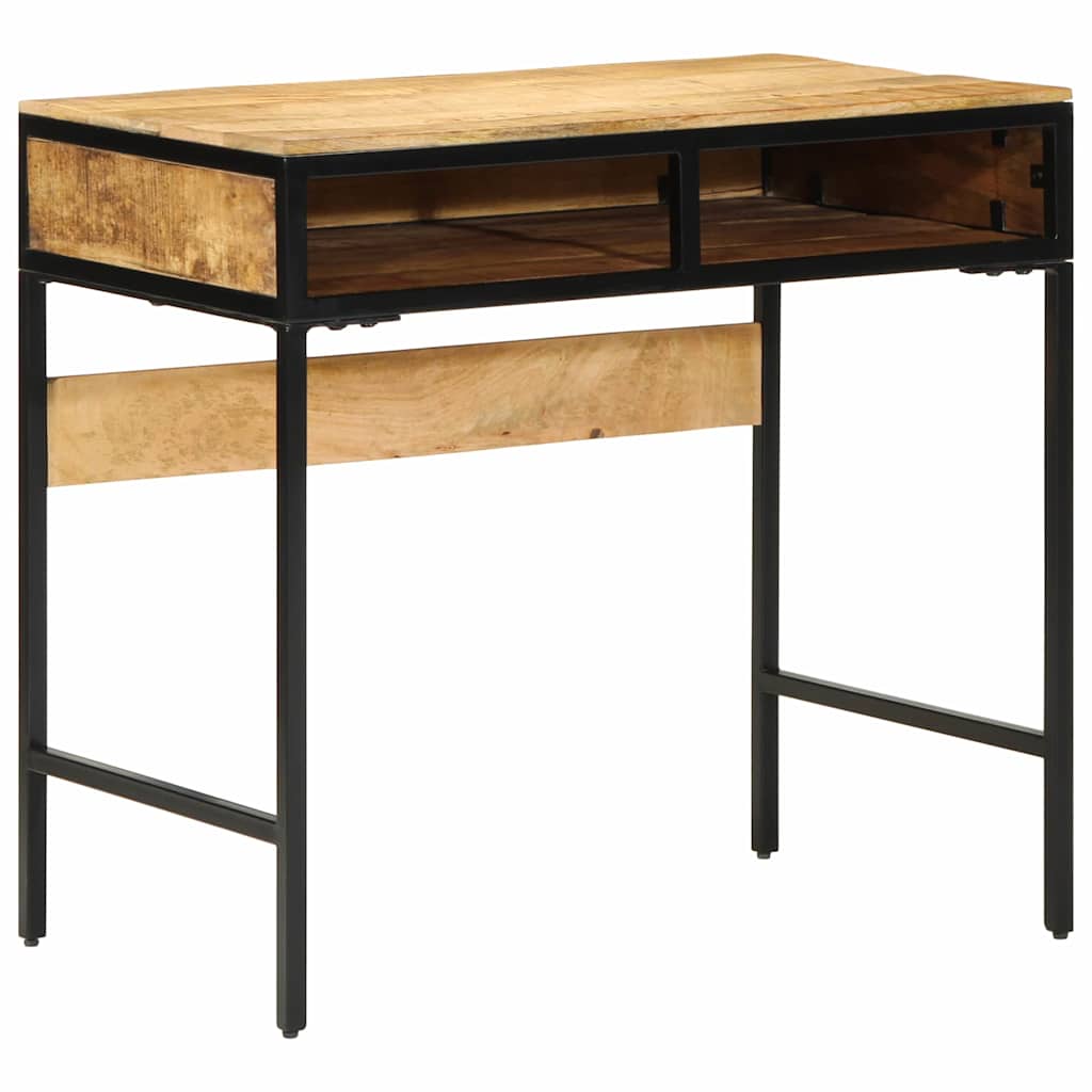 Writing Desk with Shelf Brown 80 x 50 x 75 cm Solid mango wood