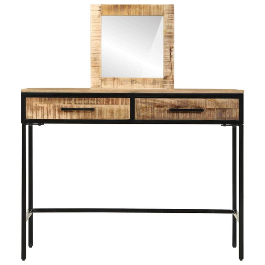 Dressing Table Brown 100 X 40 X 120 Cm Solid Mango Wood