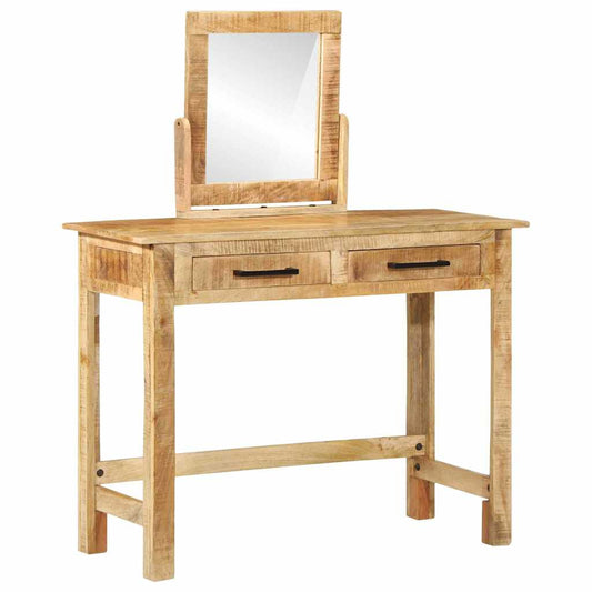 Dressing Table Brown 100 X 40 X 120 Cm Solid Mango Wood
