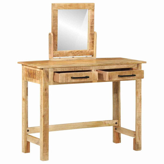 Dressing Table Brown 100 X 40 X 120 Cm Solid Mango Wood