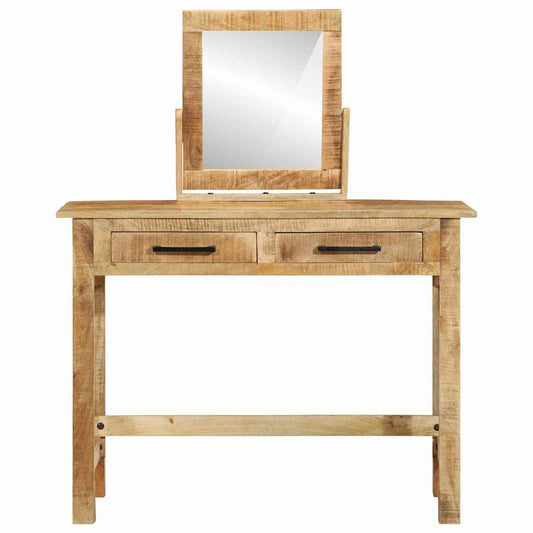 Dressing Table Brown 100 X 40 X 120 Cm Solid Mango Wood