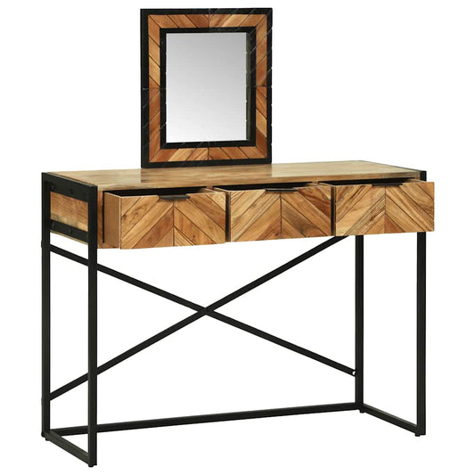 Dressing Table Brown 100 X 40 X 120 Cm Solid Acacia Wood