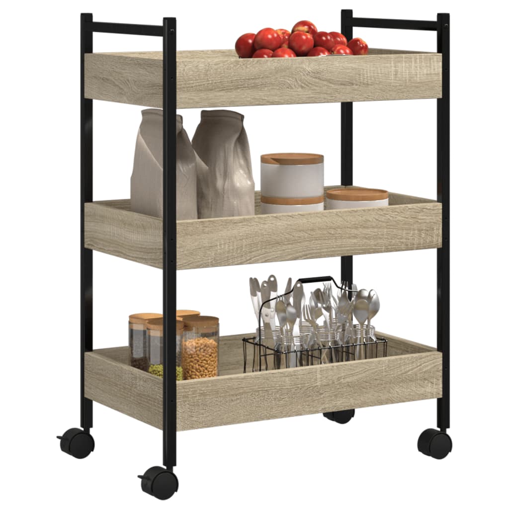 Kitchen Trolley Sonoma Oak 50x30x70 cm Engineered Wood