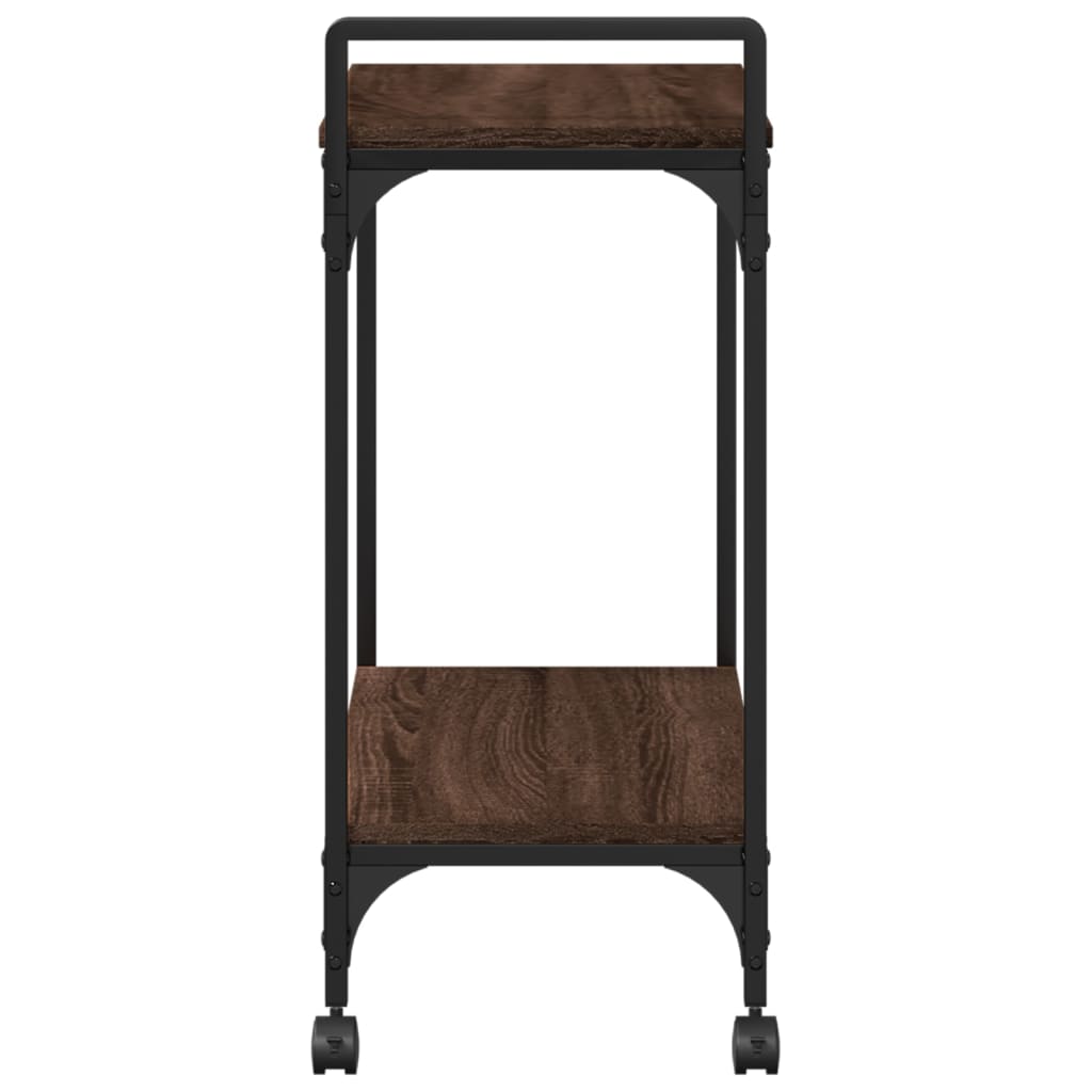 Kitchen Trolley Brown Oak 60.5x31x72.5 cm Engineered Wood