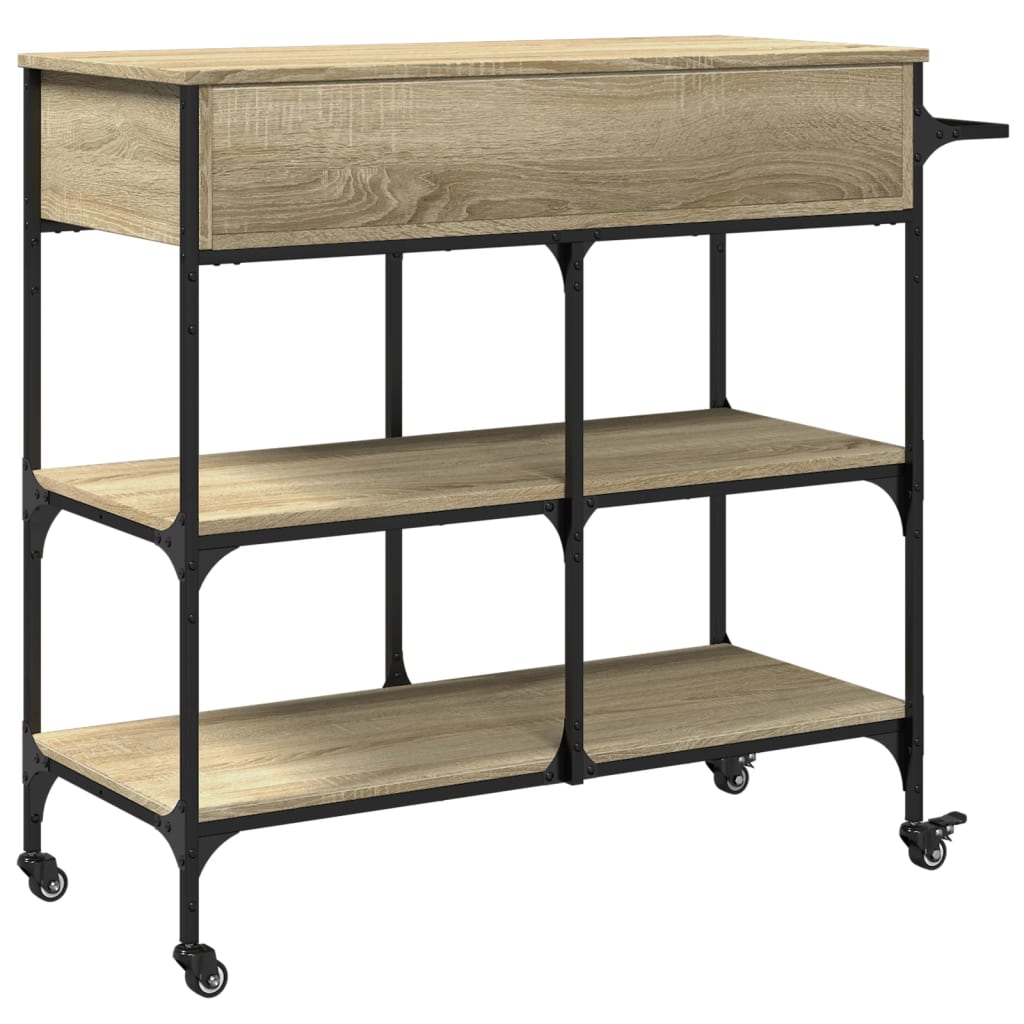 Kitchen Trolley Sonoma Oak 105x42x95 cm Engineered Wood