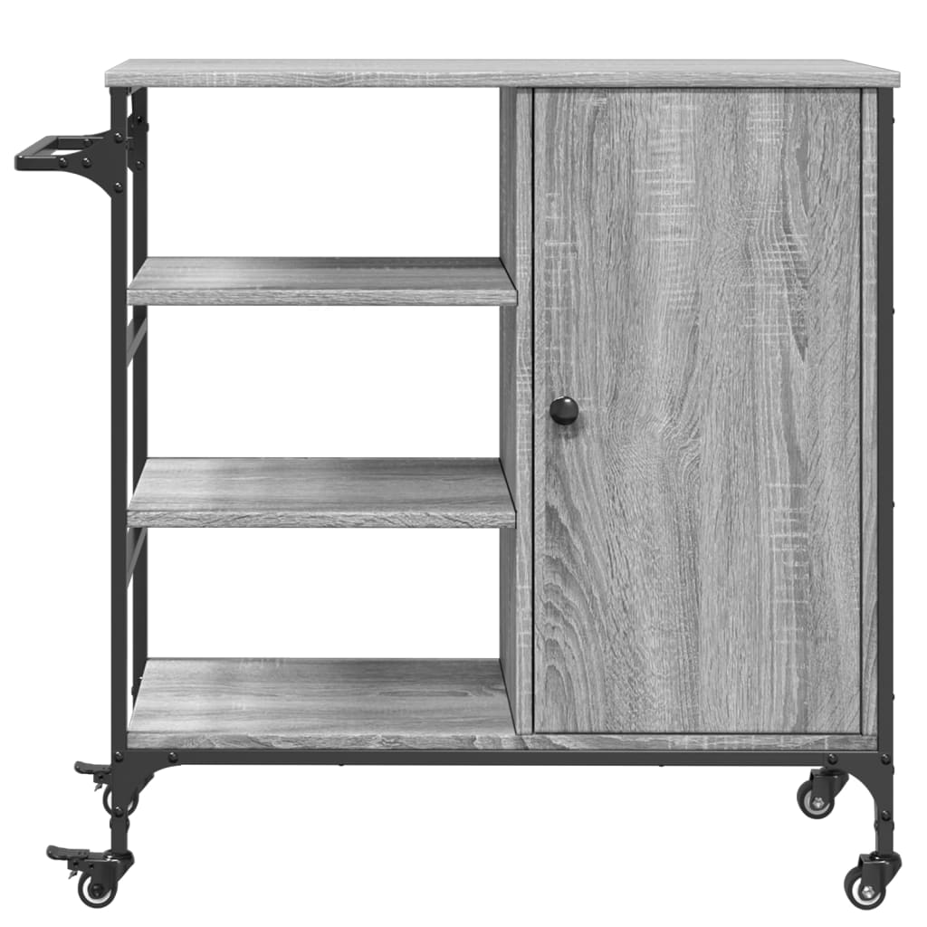 Kitchen Trolley Grey Sonoma 87.5x38.5x84.5 cm Engineered Wood