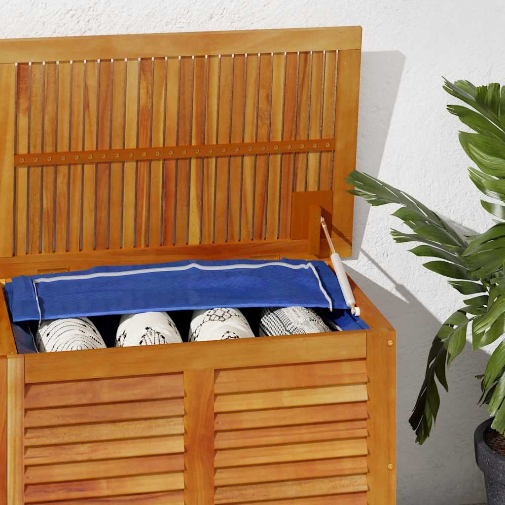 Garden Storage Box with Louver 150x50x56 cm Solid Wood Acacia