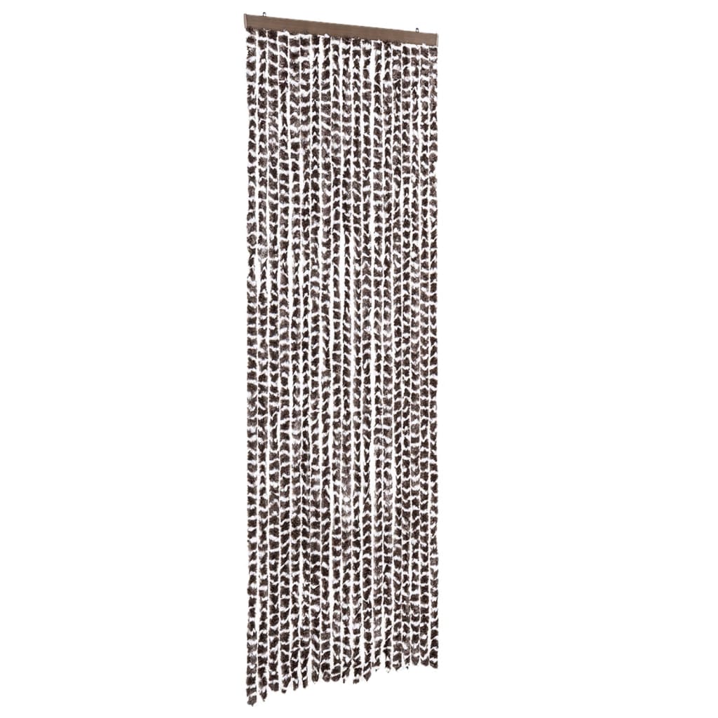 Fly Curtain Brown and White 56x200 cm Chenille