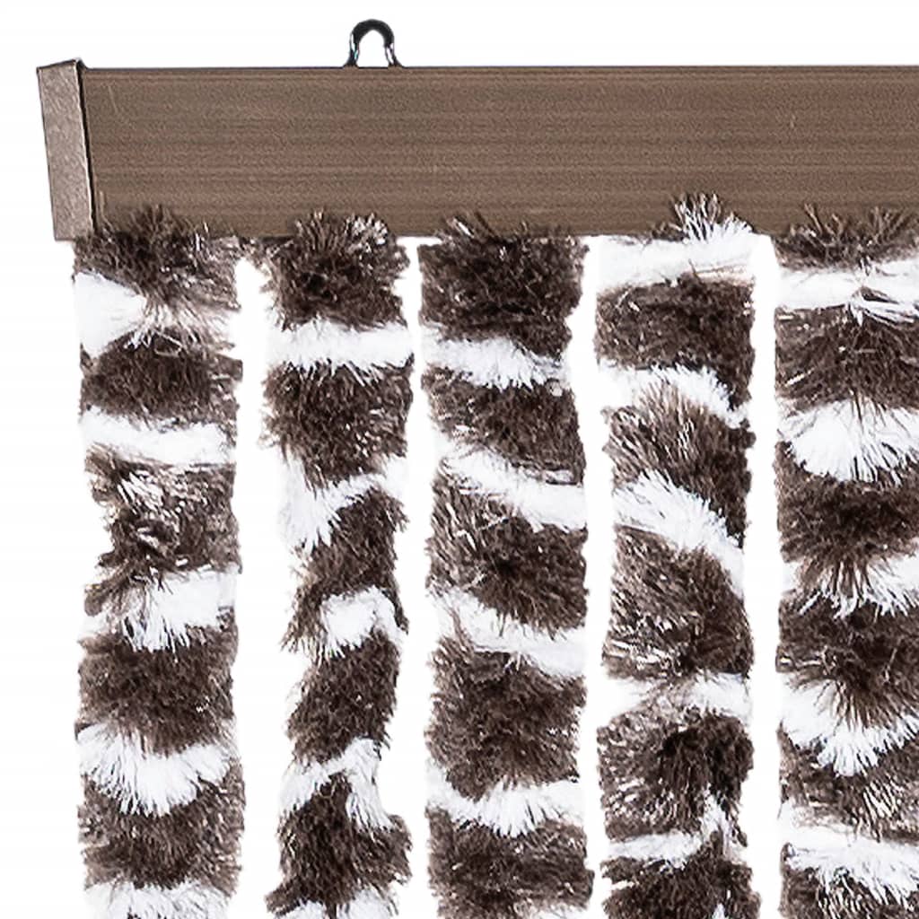 Fly Curtain Brown and White 100x200 cm Chenille