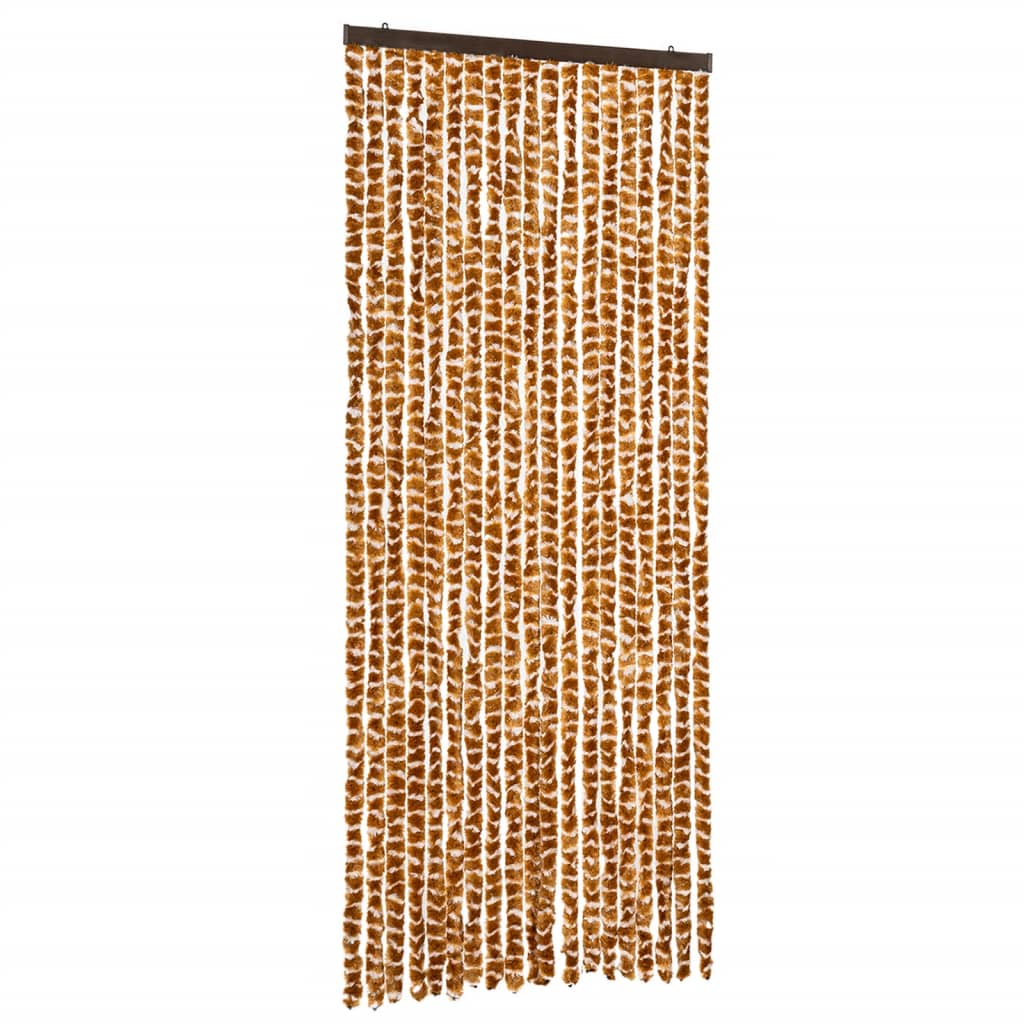 Fly Curtain Ochre and White 56x200 cm Chenille