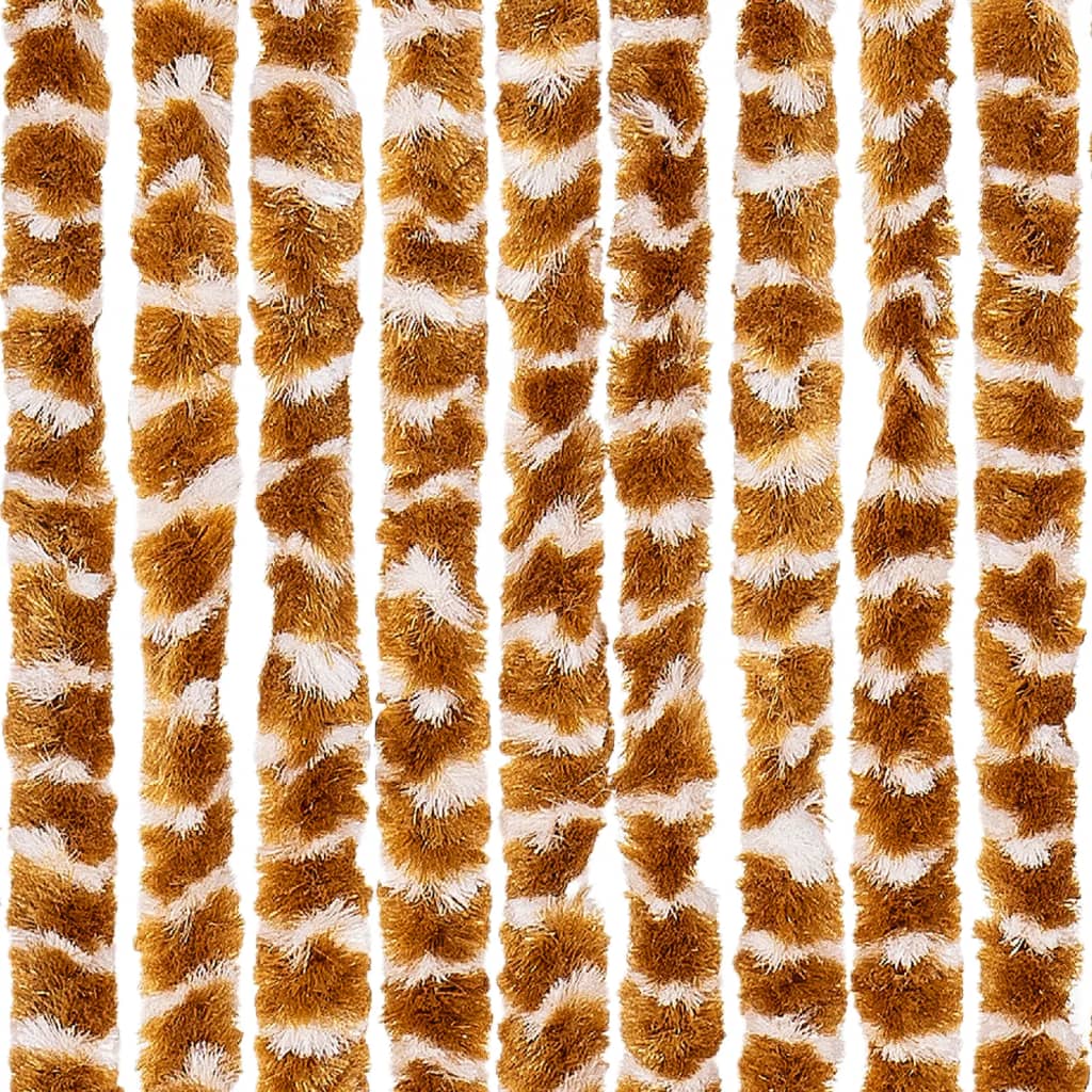 Fly Curtain Ochre and White 56x200 cm Chenille