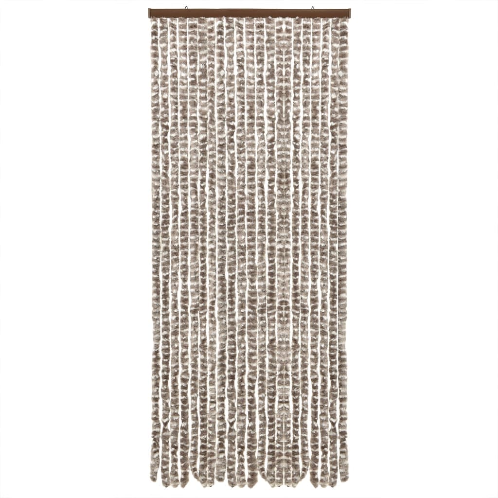 Fly Curtain Taupe and White 56x200 cm Chenille