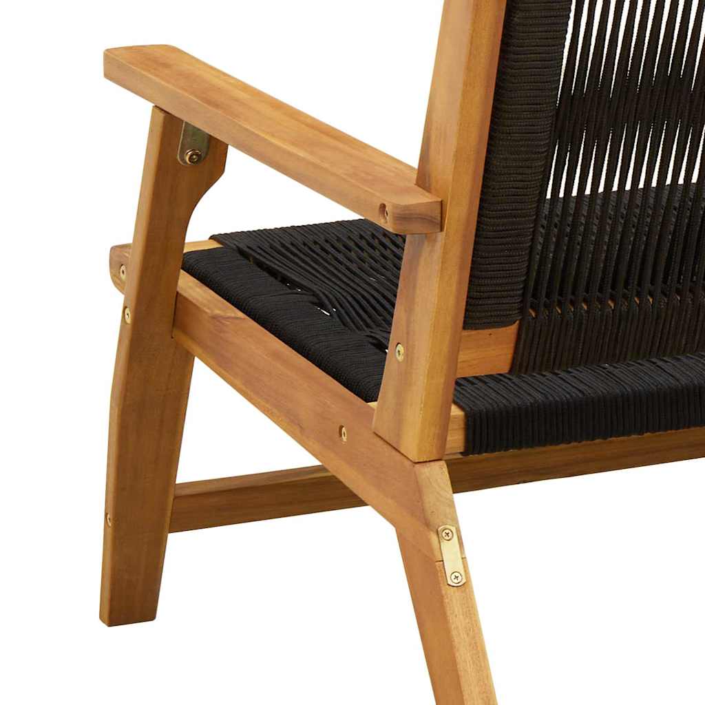 Garden Furniture 2 pcs Black 78 x 67 x 73cm Solid Acacia wood