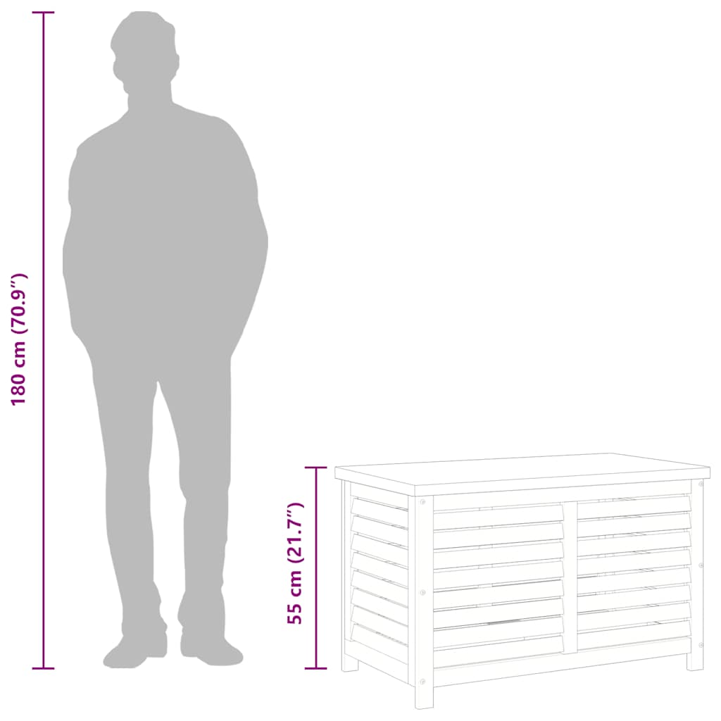 Garden Storage Box 90x48x55 cm Solid Wood Eucalyptus