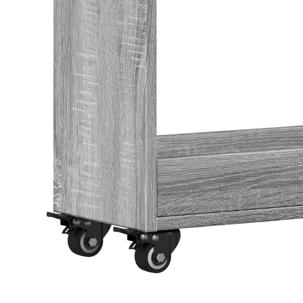 Cabinet with Wheels Grey Sonoma 60x22x79 cm Engineered Wood