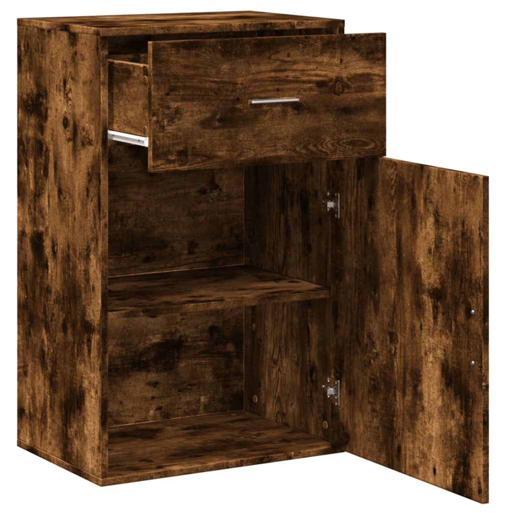 Storage Cabinet Smoked Oak 56.5x39x90 cm Engineered Wood