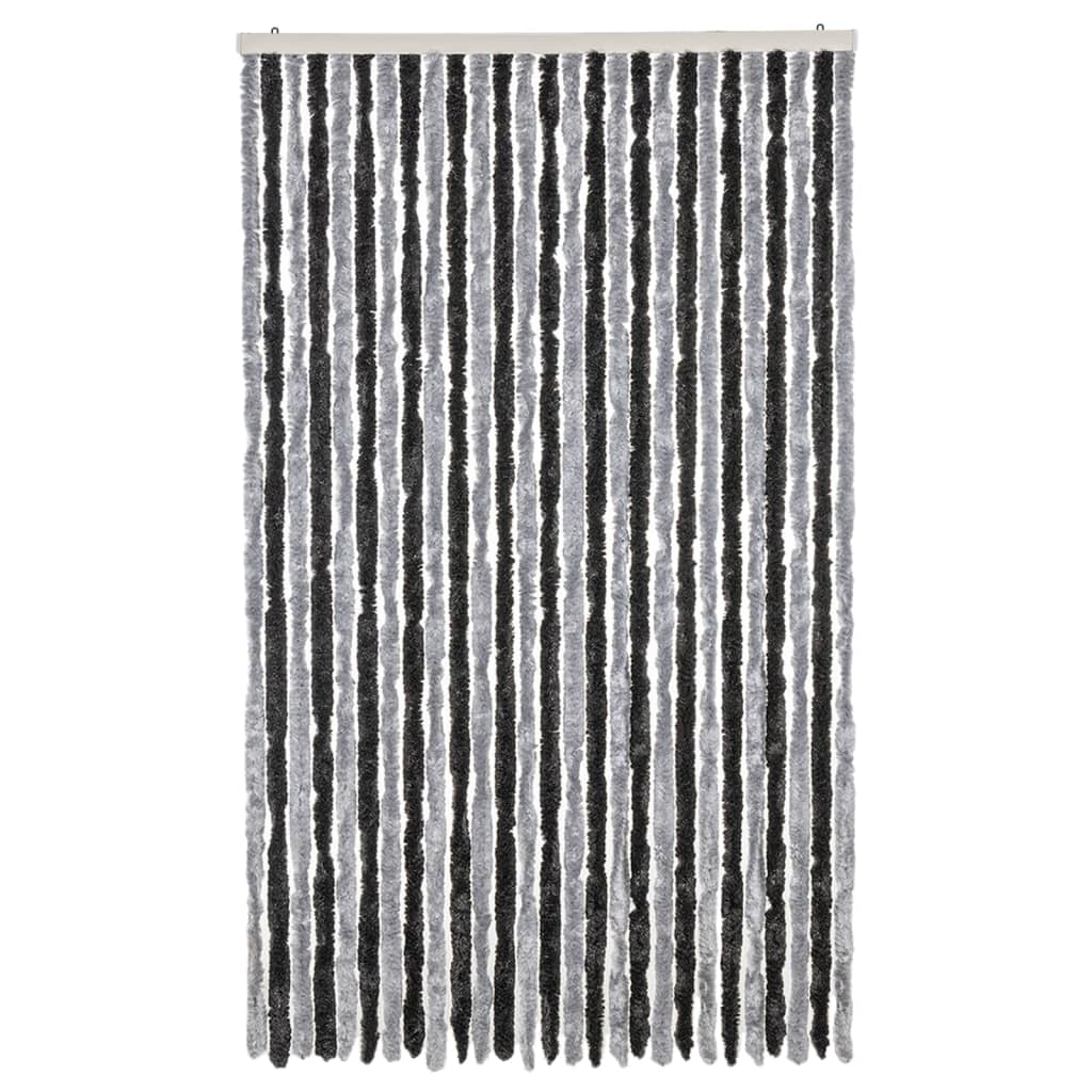 Fly Curtain Grey and Black 118x220 cm Chenille