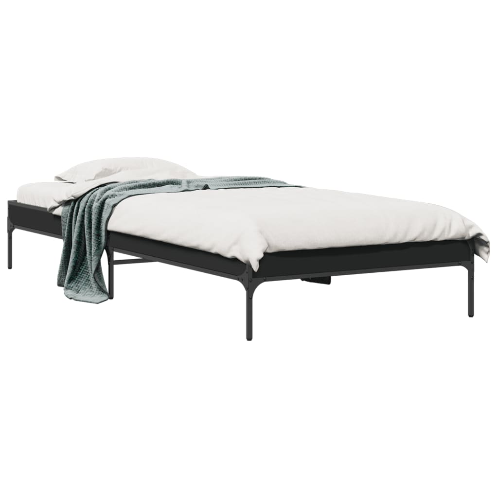 Bed Frame without Mattress Black 90x200 cm