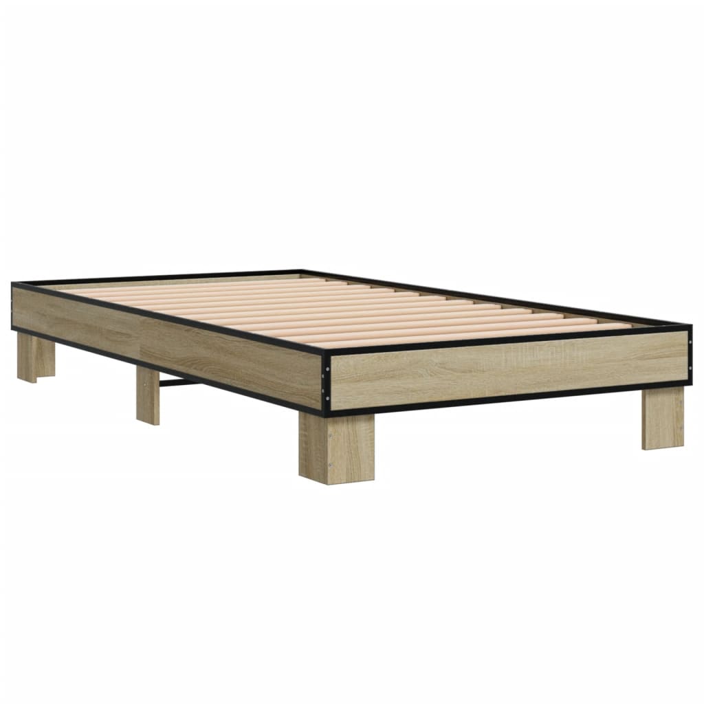 Bed Frame without Mattress Sonoma Oak 90x190 cm Single