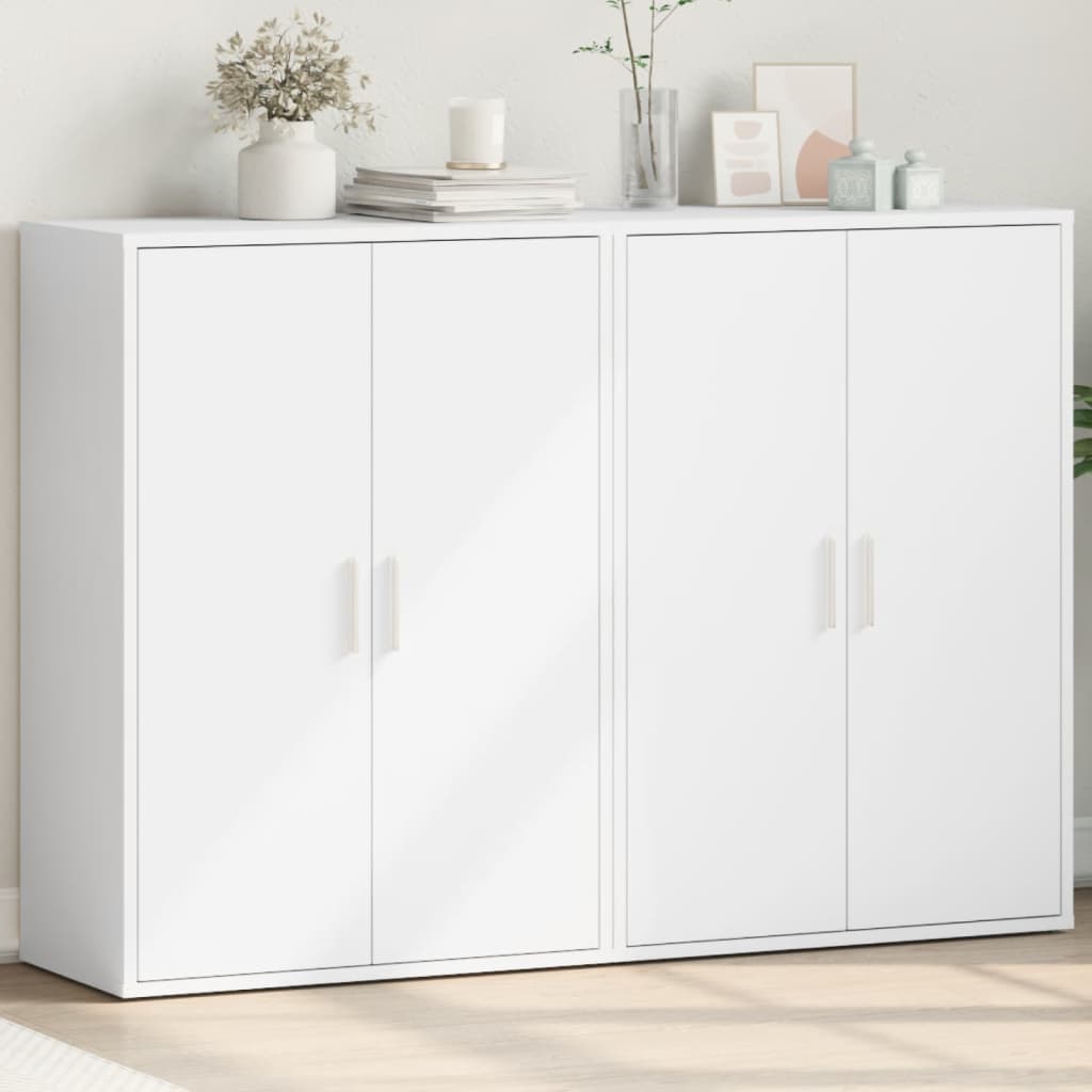 Sideboards 2 pcs White 60x31x84 cm Engineered Wood