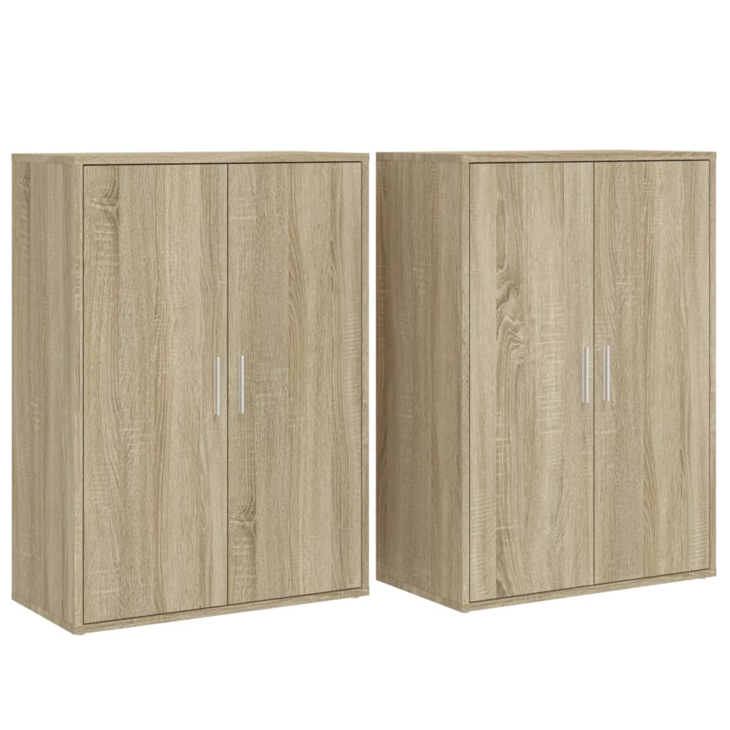 Sideboards 2 pcs Sonoma Oak 60x31x84 cm Engineered Wood