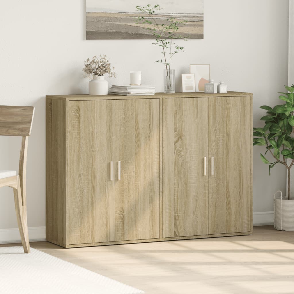 Sideboards 2 pcs Sonoma Oak 60x31x84 cm Engineered Wood
