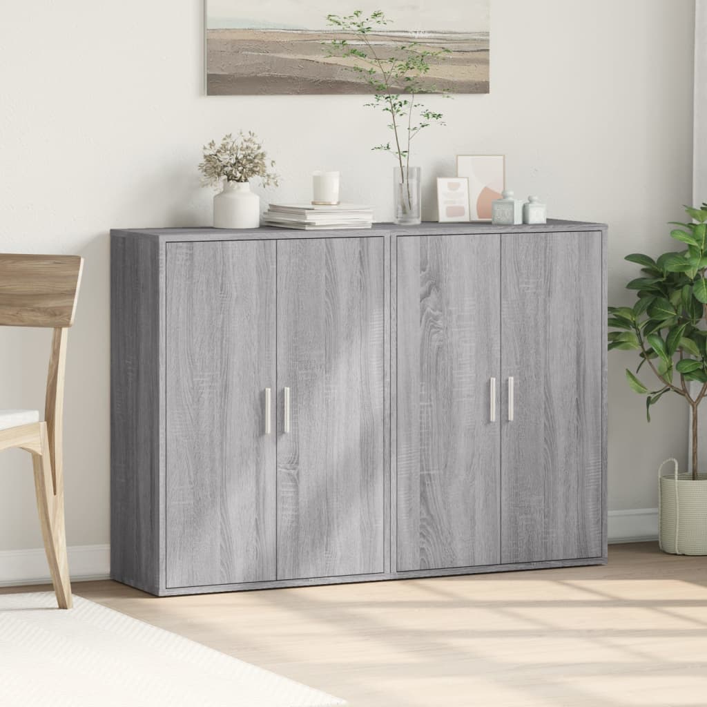 Sideboards 2 pcs Grey Sonoma 60x31x84 cm Engineered Wood