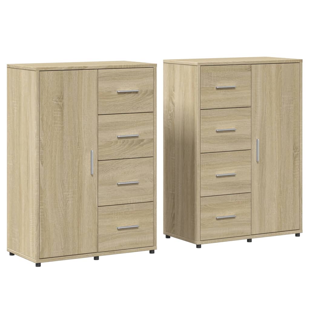 Sideboards 2 pcs Sonoma Oak 60x31x84 cm Engineered Wood