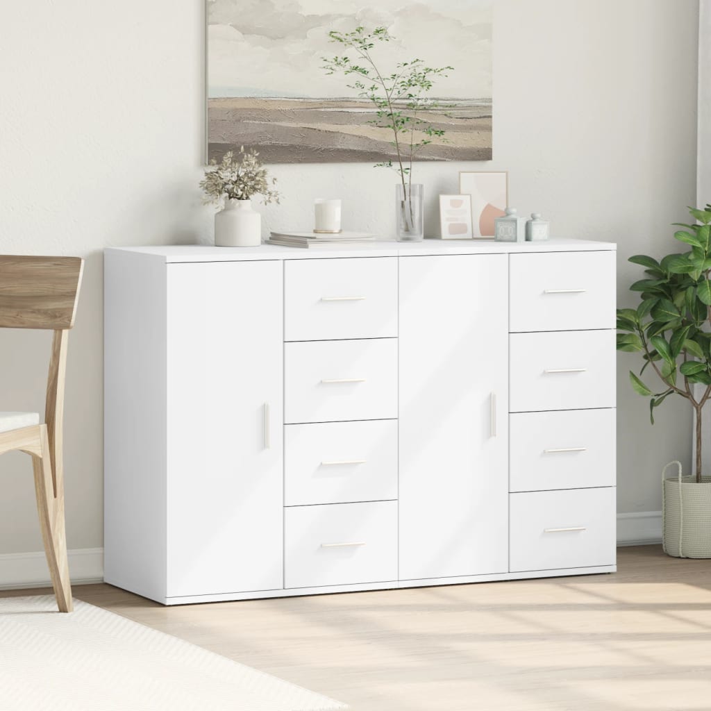 Sideboards 2 pcs White 59x39x80 cm Engineered Wood