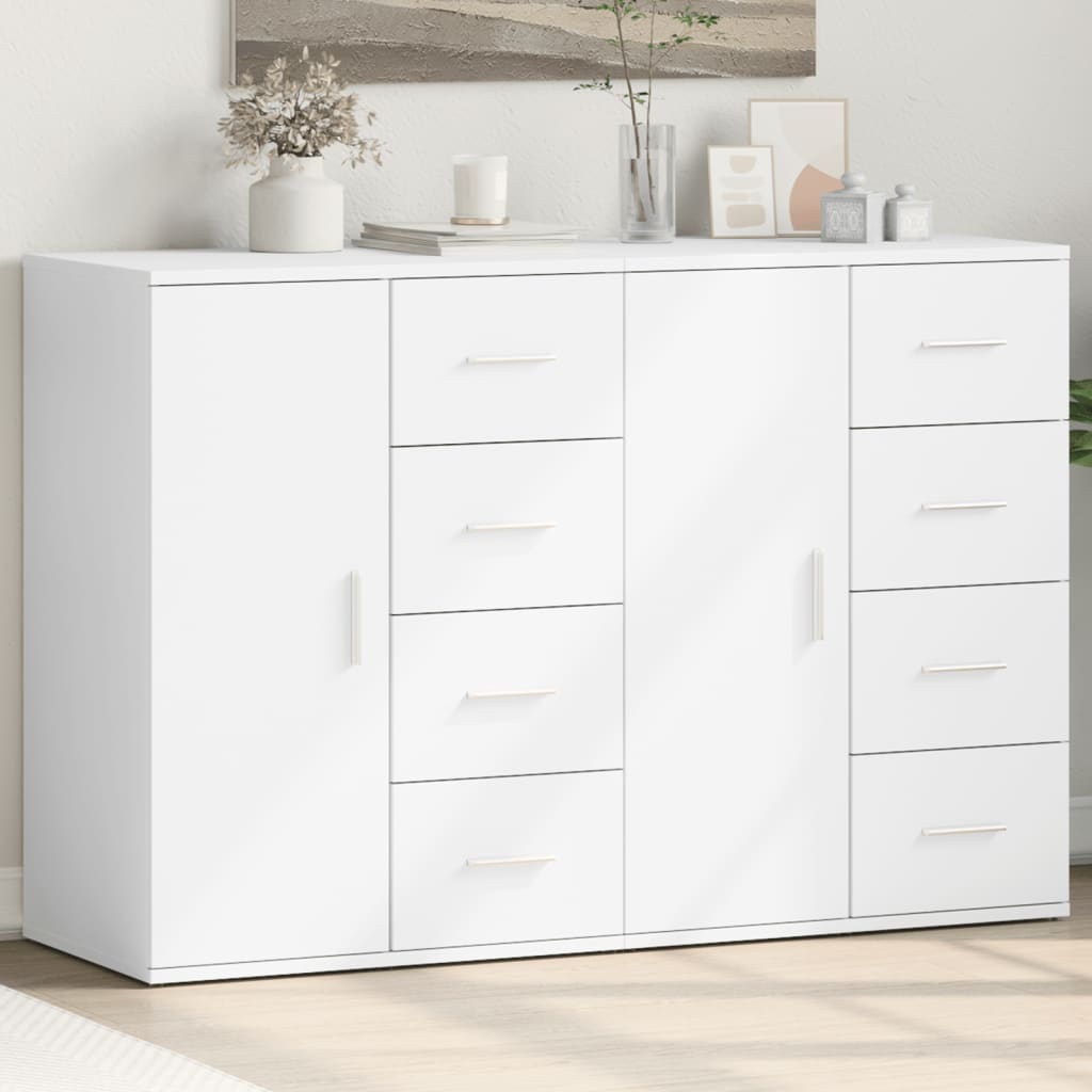 Sideboards 2 pcs White 59x39x80 cm Engineered Wood