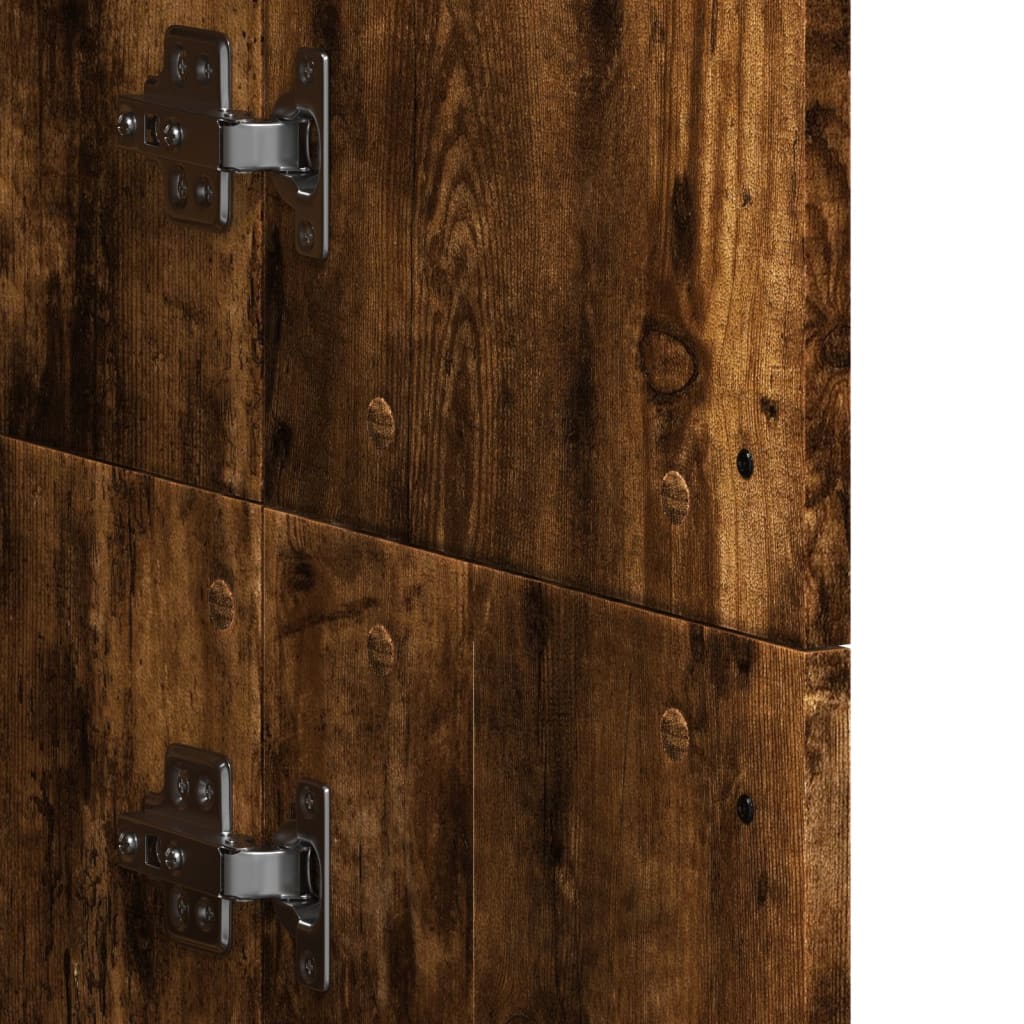 Highboard Smoked Oak 60x35x180 cm Engineered Wood