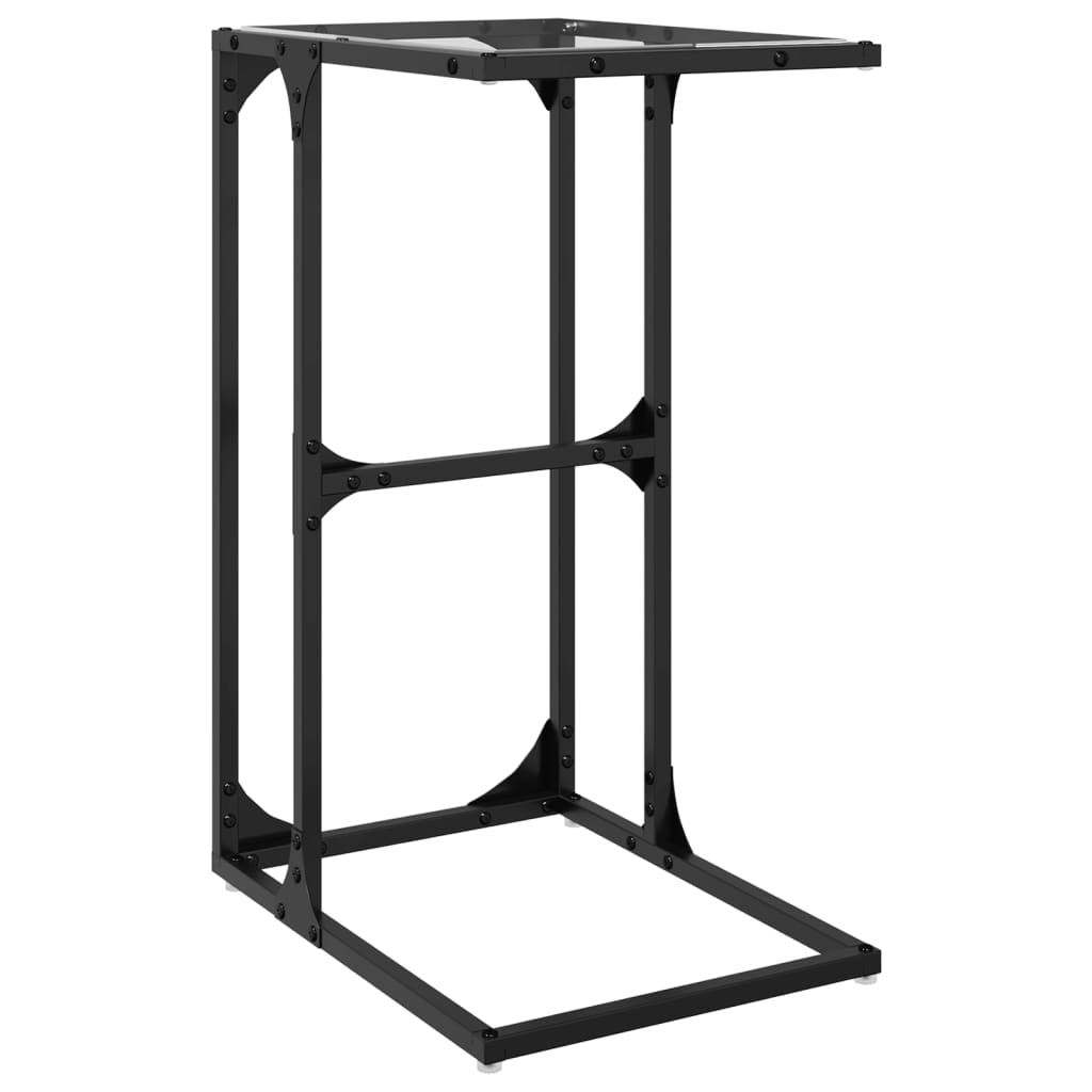 Side Table with Transparent Glass 40x30x61.5 cm Steel