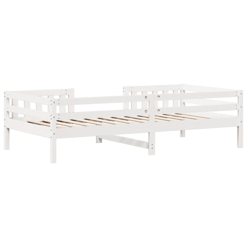 Bed Frame White 100x200 cm Solid Wood Pine