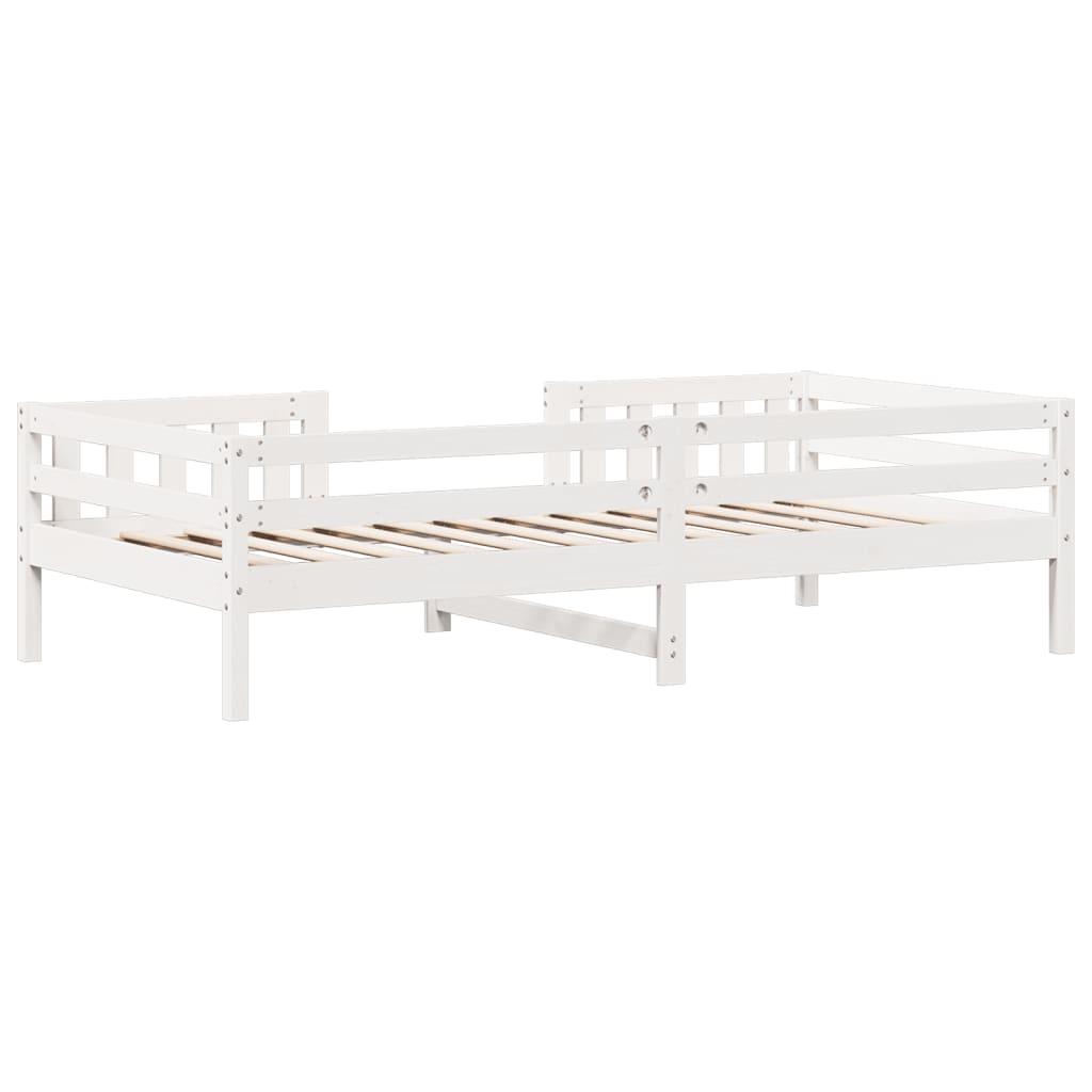 Bed Frame White 90x200 cm Solid Wood Pine