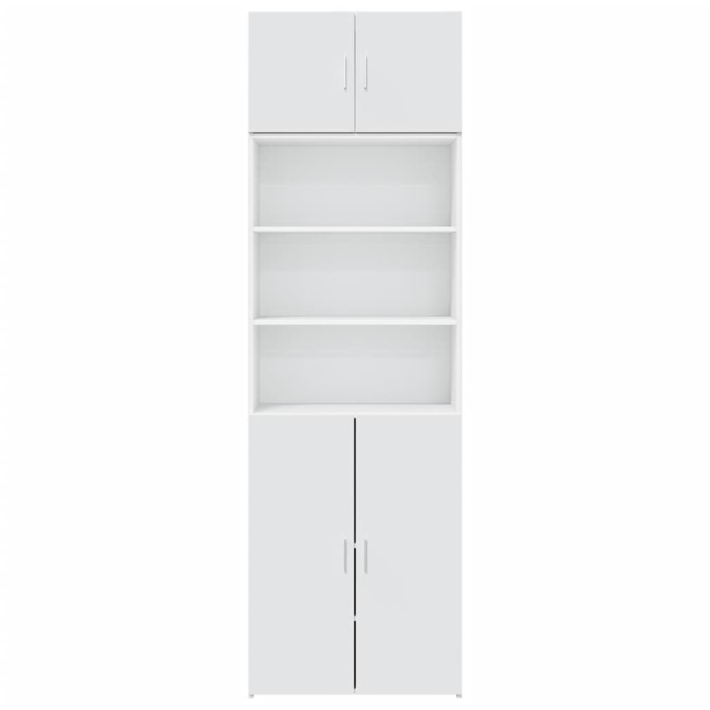 Storage Cabinet White 70x42.5x225 cm Engineered Wood