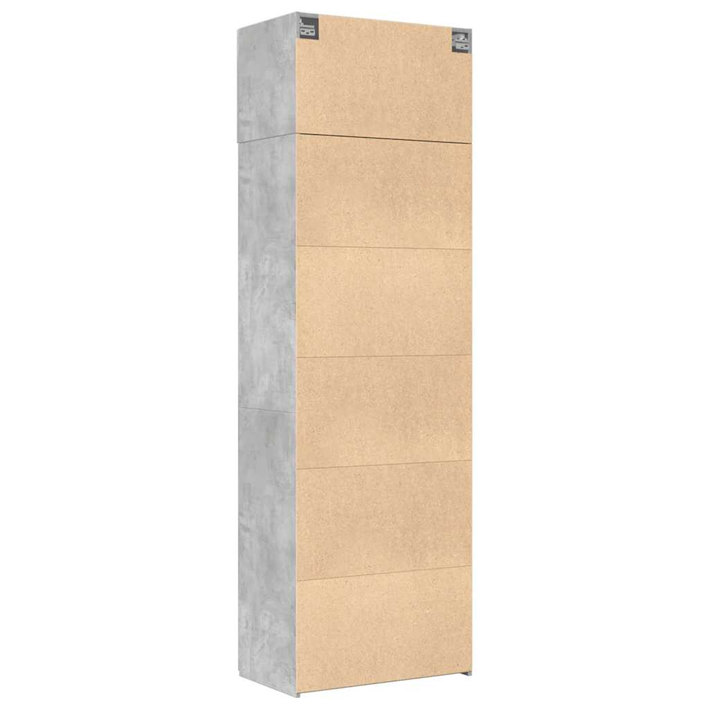 Storage Cabinet Concrete Grey 70x42.5x225 cm Engineered Wood