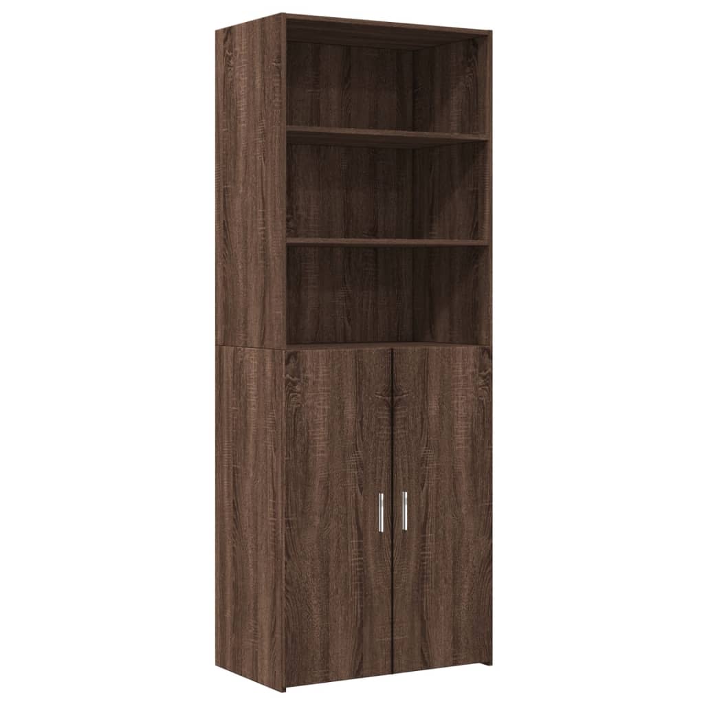 Highboard Brown Oak 70x42.5x185 cm Engineered Wood