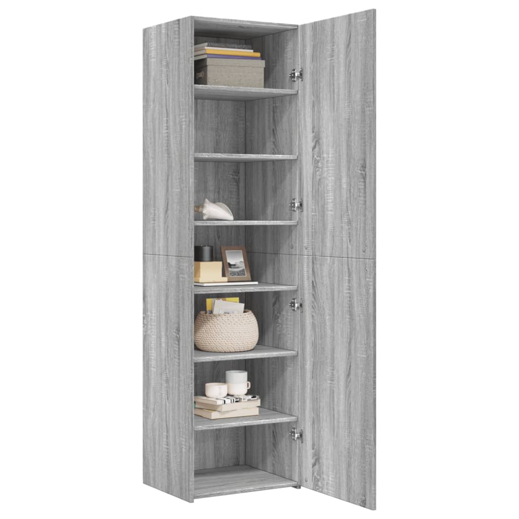 Highboard Grey Sonoma 50x42.5x185 cm Engineered Wood