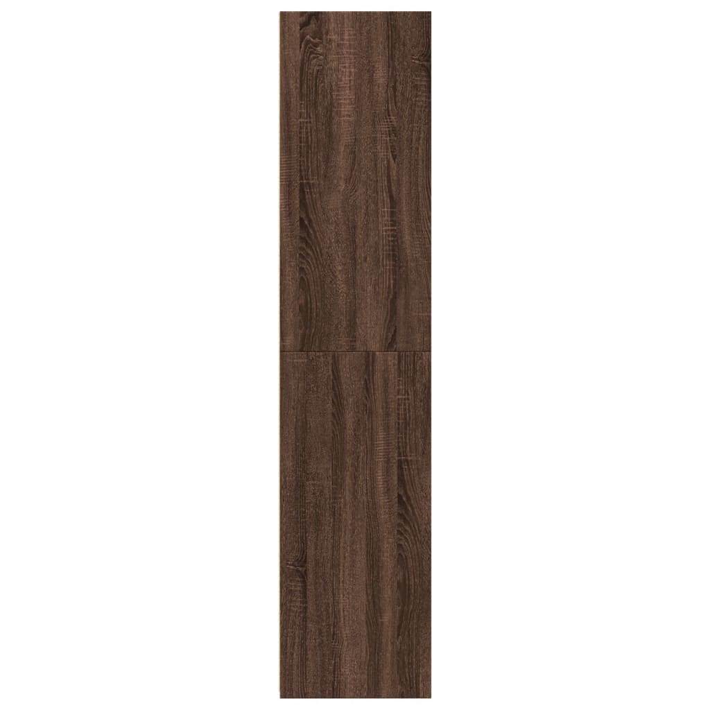 Highboard Brown Oak 40x41x185 cm Engineered Wood