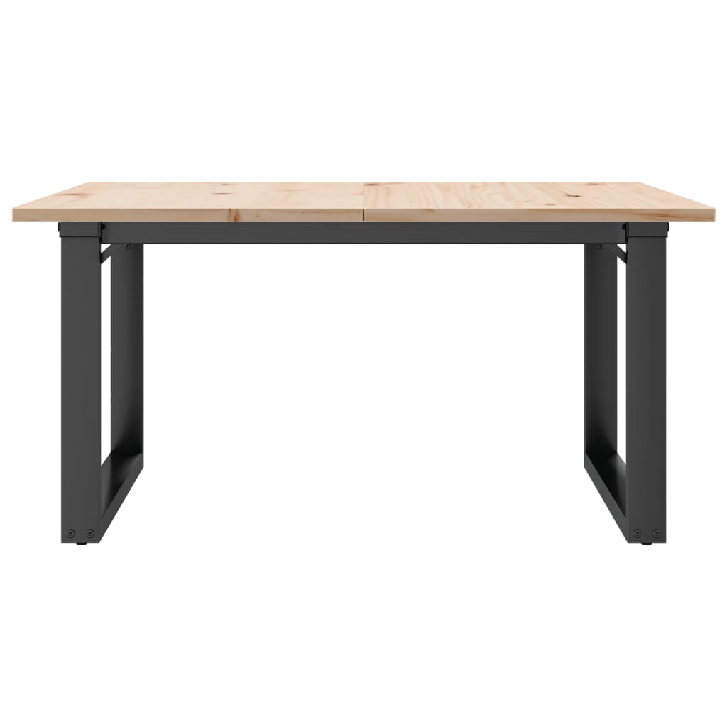 Coffee Table O-Frame 80x80x45 cm Solid Wood Pine and Steel
